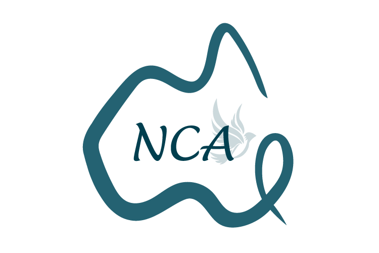 NCA Logo composed of an outline of Australia map, a bird and NCA text.